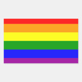 Gay Pride Flag Rechthoekige Sticker (Voorkant)
