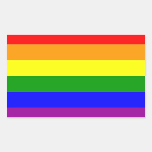 Gay Pride Flag Rechthoekige Sticker (Voorkant)