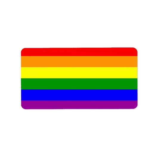 Gay Pride Flag/Regenboogvlag Etiket (Voorkant)