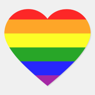 Gay Pride Flag/Regenboogvlag Hart Sticker