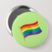 Gay Pride Flag Ronde Button 4,0 Cm (Voorkant /achterkant)