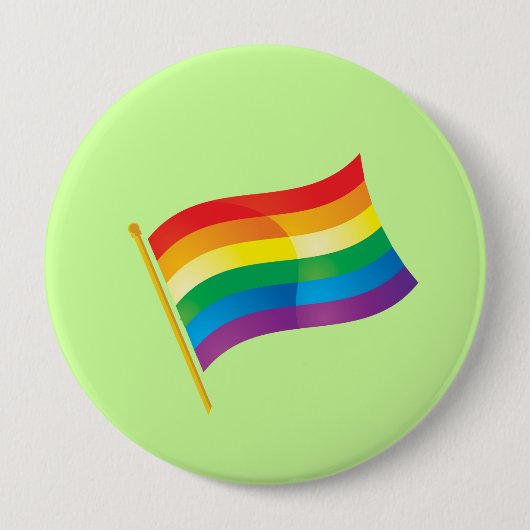 Gay Pride Flag Ronde Button 4,0 Cm (Voorkant)