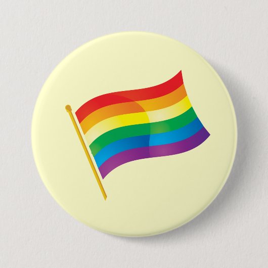 Gay Pride Flag Ronde Button 7,6 Cm (Voorkant)