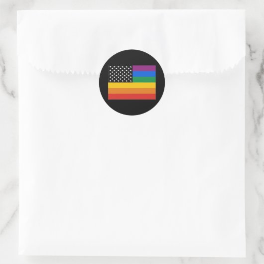 Gay Pride Flag Ronde Sticker (Tas)