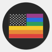 Gay Pride Flag Ronde Sticker (Voorkant)