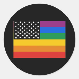 Gay Pride Flag Ronde Sticker