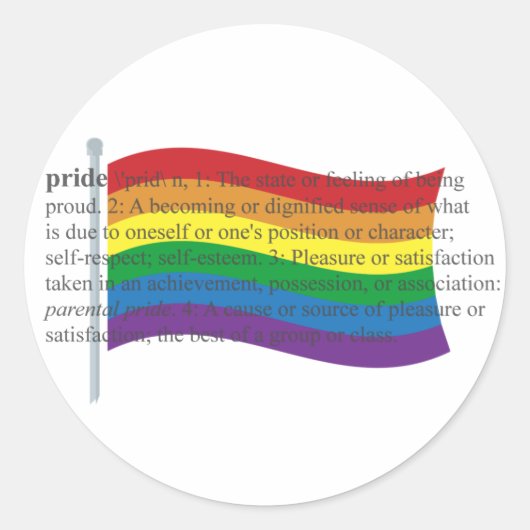 Gay Pride Flag Ronde Sticker (Voorkant)