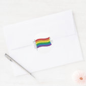 Gay Pride Flag Ronde Sticker (Envelop)