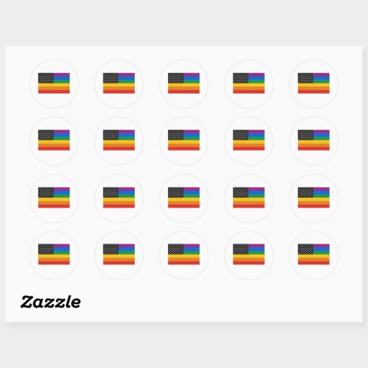 Gay Pride Flag Ronde Sticker (Vel)