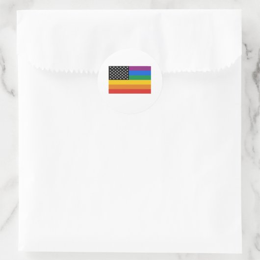 Gay Pride Flag Ronde Sticker (Tas)