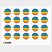 Gay Pride Flag Ronde Sticker (Vel)