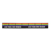 Gay Pride Flag Satijnen Lint (Voorkant)