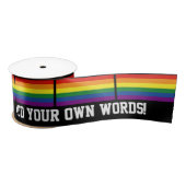 Gay Pride Flag Satijnen Lint (Spoel)