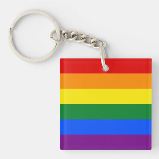 Gay Pride Flag Sleutelhanger (Voorkant)