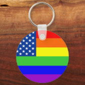 Gay Pride Flag Sleutelhanger II (Voorkant)