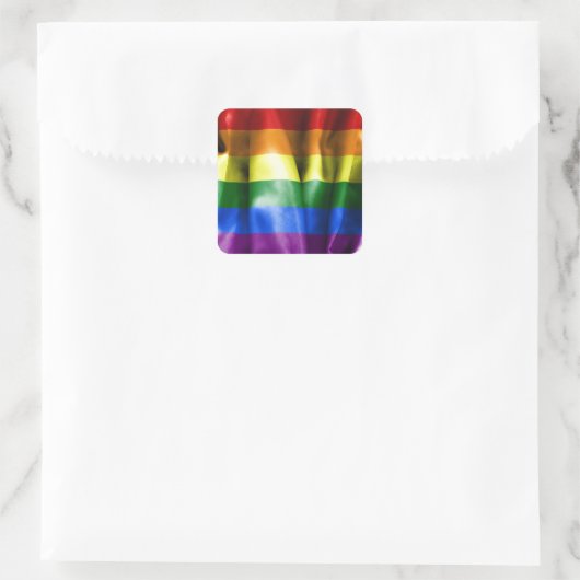 Gay Pride Flag Square Stickers (Tas)