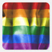Gay Pride Flag Square Stickers (Voorkant)