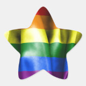 Gay Pride Flag Star Shaped Sticker (Voorkant)