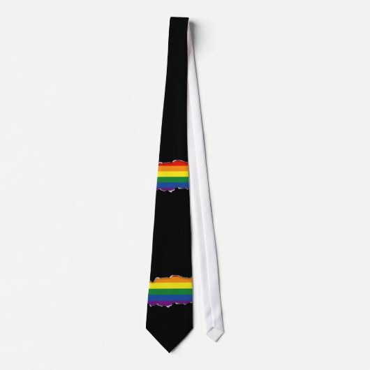 Gay Pride Flag Stropdas (Voorkant)