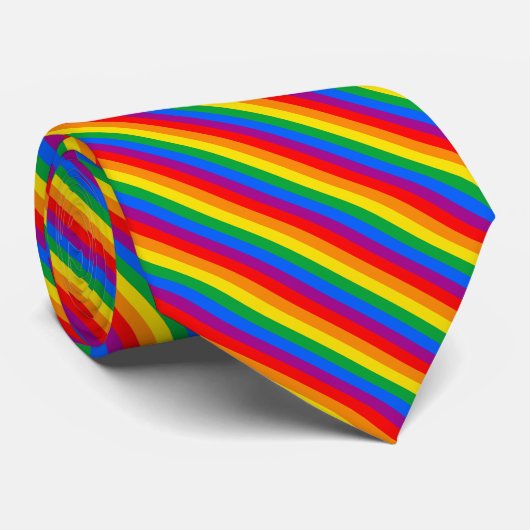 Gay Pride Flag Stropdas (Opgerold)