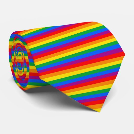 Gay Pride Flag Stropdas (Opgerold)