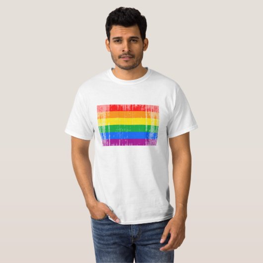 Gay Pride Flag T-shirt (Voorkant volledig)