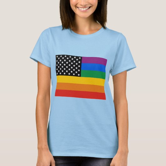 Gay Pride Flag T-shirt (Voorkant)