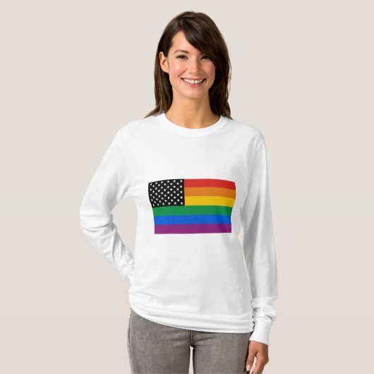 Gay Pride Flag T-shirt (Voorkant volledig)