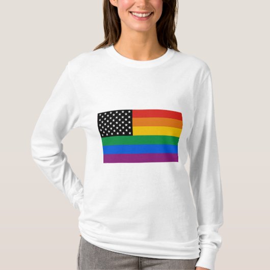 Gay Pride Flag T-shirt (Voorkant)