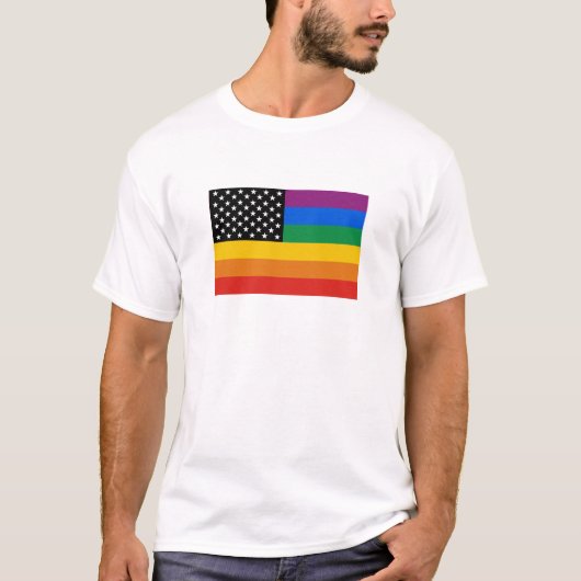 Gay Pride Flag T-shirt (Voorkant)