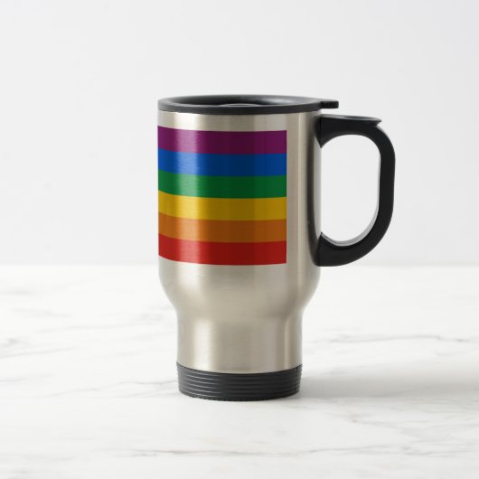 Gay Pride Flag T-shirt Reisbeker (Rechts)