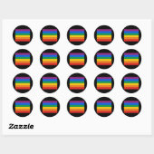 Gay Pride Flag T-shirt Ronde Sticker (Vel)