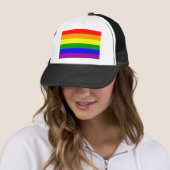 Gay Pride Flag Trucker Pet (In situ)