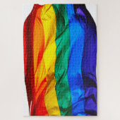 Gay Pride Flag van SlipperyJoe blaast de kleurendr Legpuzzel (Verticaal)
