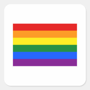 Gay Pride Flag Vierkante Sticker