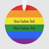 Gay Pride flag with text Ornament (voorkant)