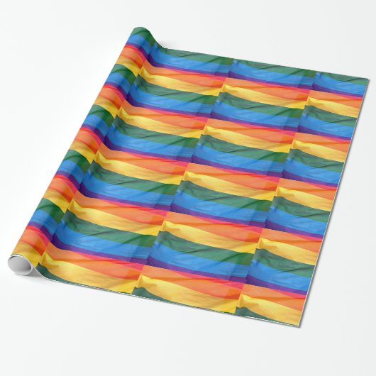 Gay Pride Flag Wrapping Paper Cadeaupapier (Uitgerold)