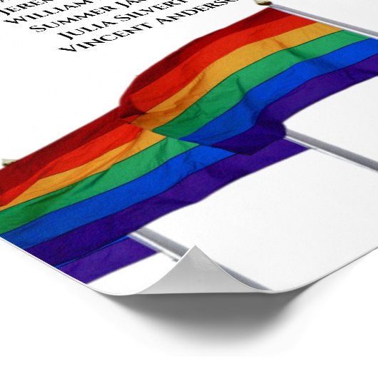 Gay Pride Flags 11 Tabel Wedding Seating Chart Poster (Hoek)