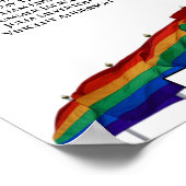 Gay Pride Flags 4 Table Wedding Seding Chart Poster (Hoek)