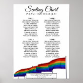Gay Pride Flags 4 Table Wedding Seding Chart Poster (Voorkant)