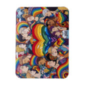 Gay Pride flexibele magneet (Verticaal)