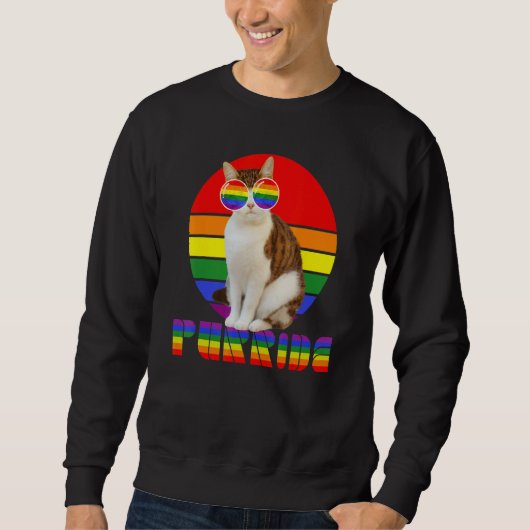 Gay Pride For Women Men Lgbt Daddy Cat Cat Purrid Trui (Voorkant)
