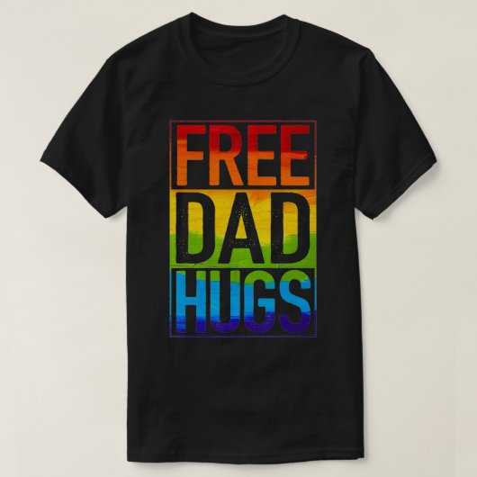 Gay Pride Free Dad Hugs Rainbow LGBT LGBTQ Pride F T-shirt (Design voorkant)