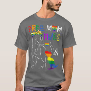 Gay Pride Free Mam Hugs T LGBT Mama Dinosaur Re T-shirt