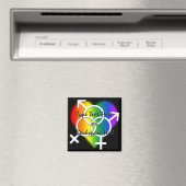 Gay Pride Fridge Magnet Custom Rainbow Love Magnet (Insitu (Vaatwasser))