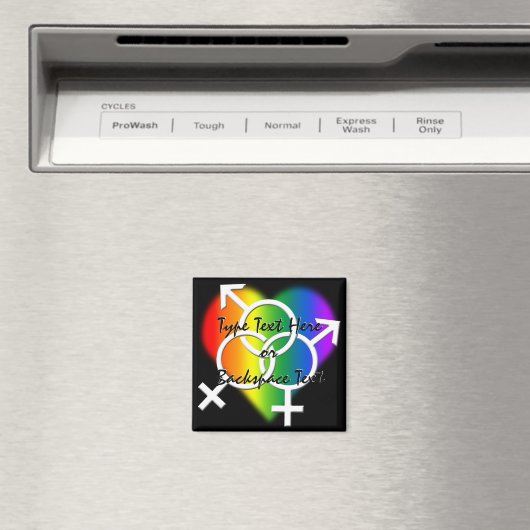 Gay Pride Fridge Magnet Custom Rainbow Love Magnet (Insitu (Vaatwasser))