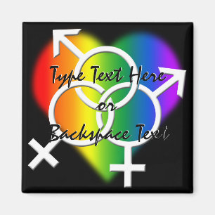 Gay Pride Fridge Magnet Custom Rainbow Love Magnet