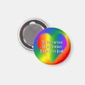 Gay Pride Fridge Magnets Custom Rainbow Love Gift Magneet (Voorkant / Achterkant)