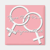 Gay Pride Fridge Magnets Lesbian Lady Magnet (Voorkant)