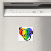 Gay Pride Fridge Magnets Mannen Rainbow Love Magne Magneet (Insitu (Vaatwasser))